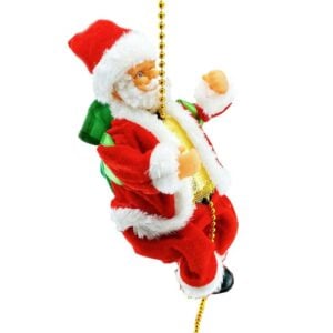 Papá Noel Esacalador de cuerda dorada
