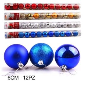Bolas Navideñas adornos blíster de 12piezas
