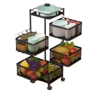 Organizador Cuadrado de 5 Niveles acero inoxidable