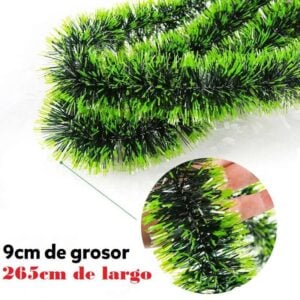 Guirnalda navideña color verde 9cmx180cm