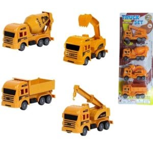 Set de 4 carritos de juguete para construcción