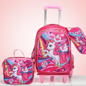 Mochila con ruedas de 3 piezas