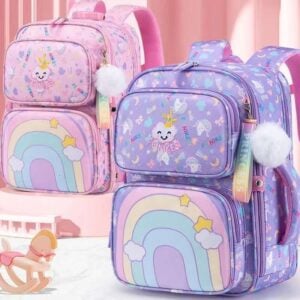 Mochila arcoíris kawaii para niñas Poliéster