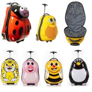 Maleta con ruedas animalitos para niños