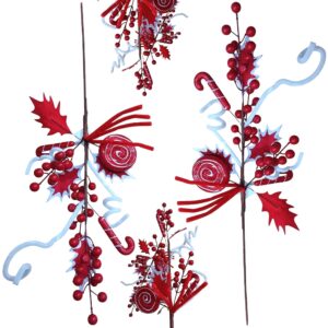 ramas de bayas navideñas decorativas