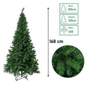 Árbol canadiense de Navidad 180cm 605 Ramas Bavaria Verde