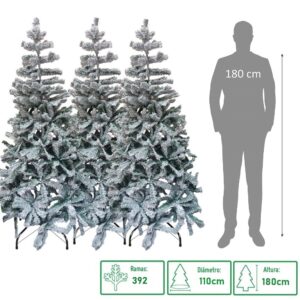 Arbol Navideño Nevado 392 Ramas y 180cm de alto
