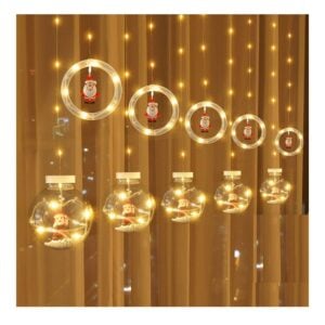 Cascada Led cortina de luces navideñas guirnalda tipo esfera