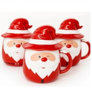 Azucarera de cerámica Dulcero navideñas Taza Papa Noel