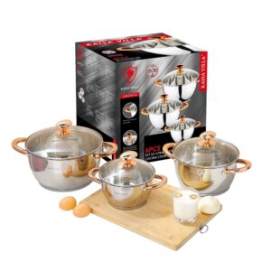 set de 6 piezas ollas cookware Induction