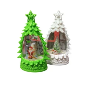 Farolitos navideños arbolitos con estrella Colgantes con luces