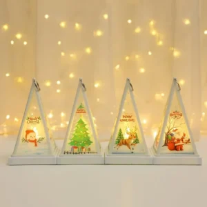 Farolitos navideños a pilas colgantes con luz ámbar