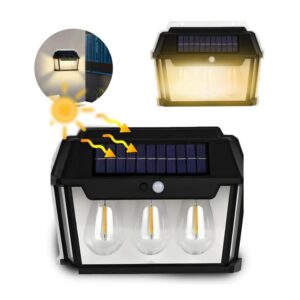 Lampara solar de pared exteriores 3 bombillos LED HW 999 – 3W