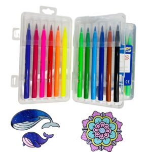 Set de 12 plumones punta pincel