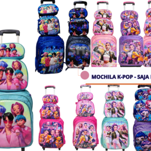 MOCHILA GUERRERAS K-POP CON RUEDAS