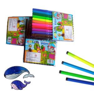 Plumones coloridos set de 12 pcs