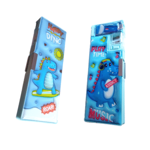 Cartuchera de metal 3D con tajador Dinos - Niños