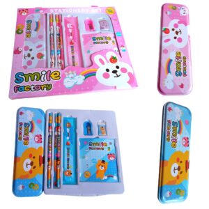 Agenda + Cartuchera con lapices +Borrador + Tajador +Reglas