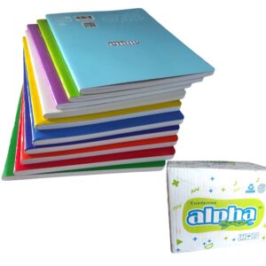 caja de 25 Cuadernos ALPHA Cuadriculados