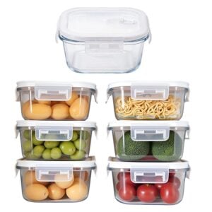 Taper de vidrio 1kg cuadrado - Blanco