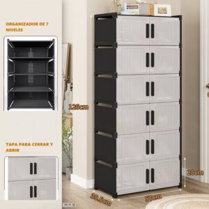 zapatera con puertas y cajones 6 niveles