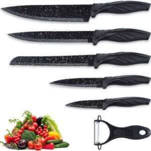 Set de 5 cuchillos acero inoxidable - Caja Negra