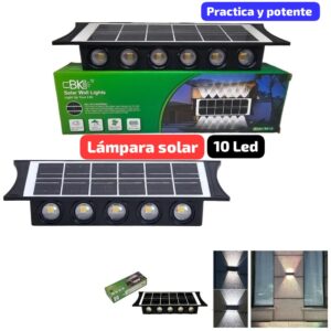 Lampara Solar 10 LED rectangular