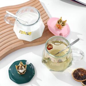 Tazas de vidrio 350ml con tapa