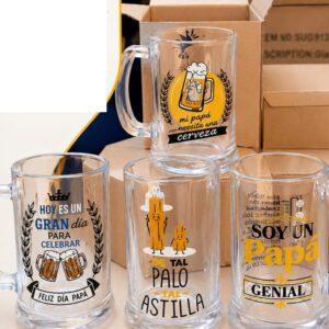 Tazas cervecera de vidrio para el día del PADRE