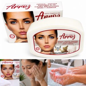 Jabon de arroz con coco hidratante de glicerina