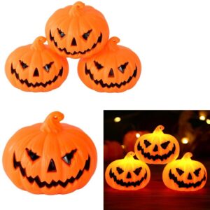 Calabazas con luces LED decoración de Halloween