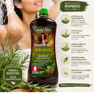 Shampoo natural de Romero X caja de 12 unid
