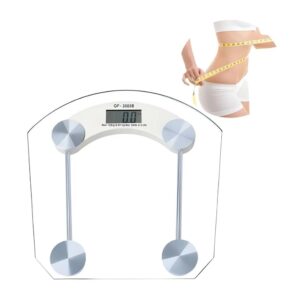 Balanza hexagonal de vidrio bascula personal 180kg