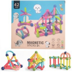 Bloque magnético didáctico de construcción educativo 42pcs