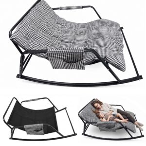 Silla mecedora para Terraza GRIS para 2 personas 150kg