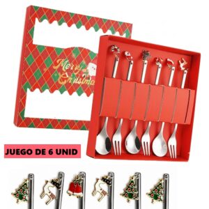 Tenedores Y cucharas Acero Inoxidable Navideños