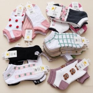 1 par de Medias Coreanas - Tobilleras estilo Kawaii