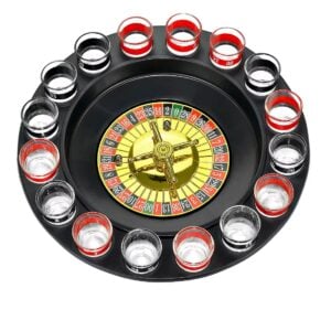 Juego de Mesa set Drinking Ruleta Con 16 Vasos Para Shots 30cm