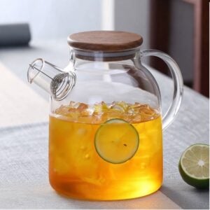 Jarra de vidrio con Tapa de BAMBU 1800ml