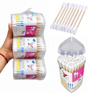 Hipos de algodón 60 unid caja de Caja de corazón plásticas