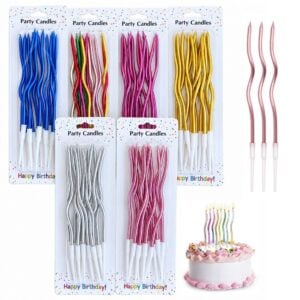 Velas Onduladas para Cumpleaños y Celebraciones
