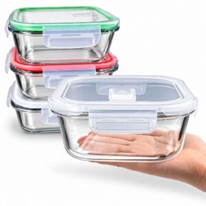 Táper de Vidrio 1 Litro con Tapa Hermética
