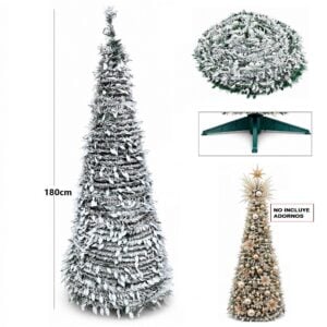 Árbol Navideño Plegable de 180 - Nevado