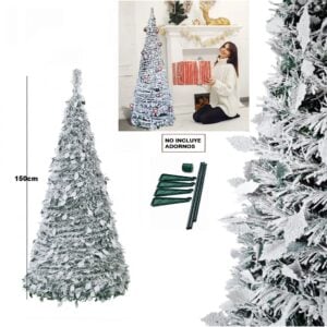 Árbol Navideño Plegable de 150 - Nevado