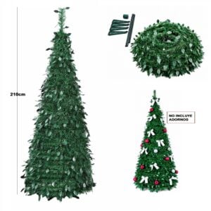 Árbol Navideño Plegable de 210 - Verde