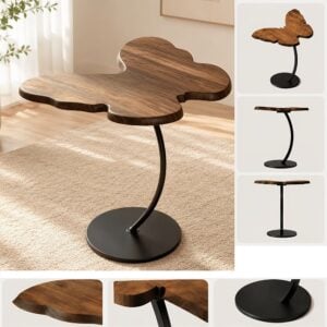 Mesa Auxiliar en Forma de Mariposa de Madera
